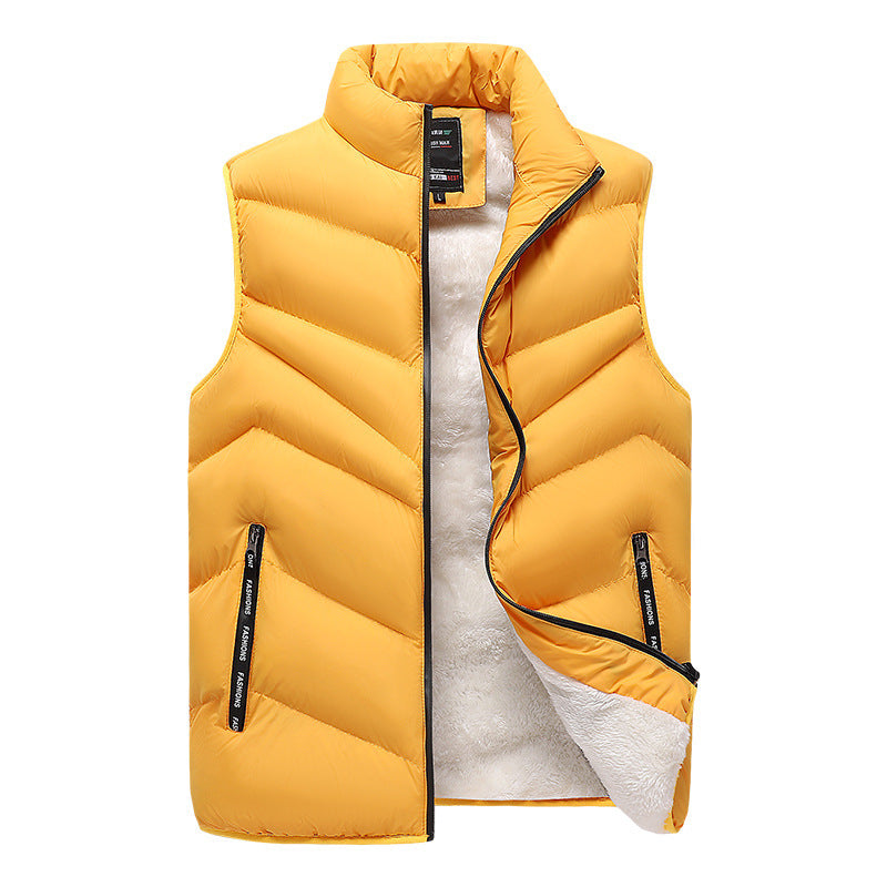 Men's Autumn And Winter Warm Outdoor Lamb Wool Vest