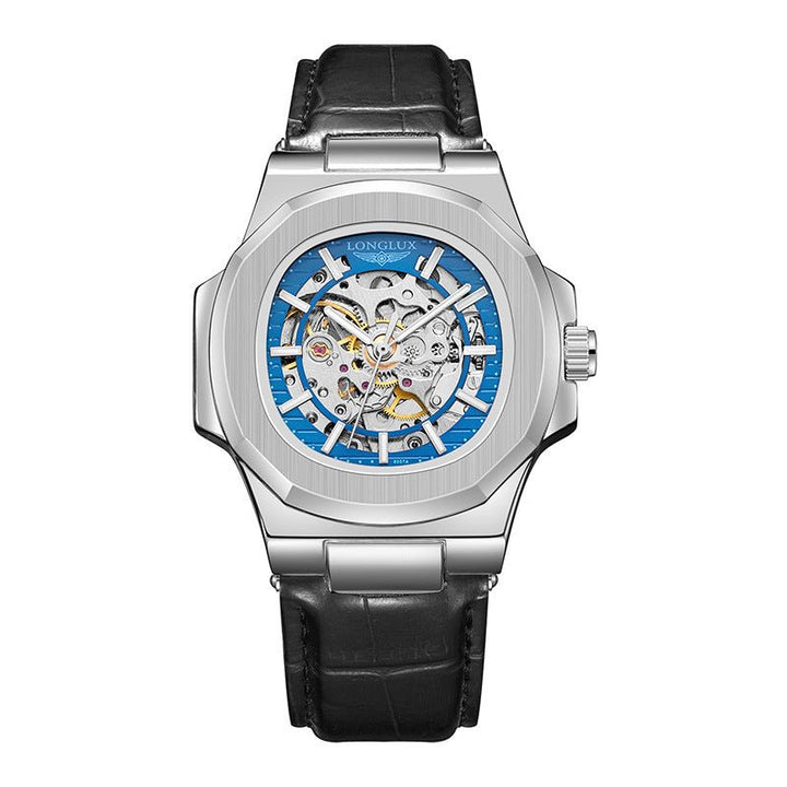 Barrel - shaped Leather Belt Men's Waterproof Mechanical Watch by LUXE AHMAR – Available at LUXE AHMAR