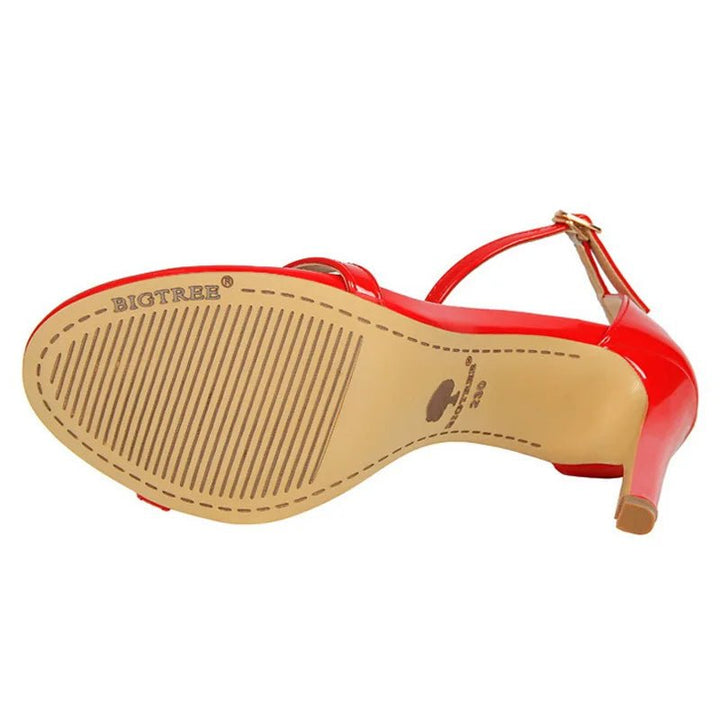 BIGTREE Super High Heels 11cm – Patent Leather Women’s Pumps, Sexy Stiletto Open Toe Heels, Ladies Shoes 2025 by Luxe Ahmar – Available at LUXE AHMAR