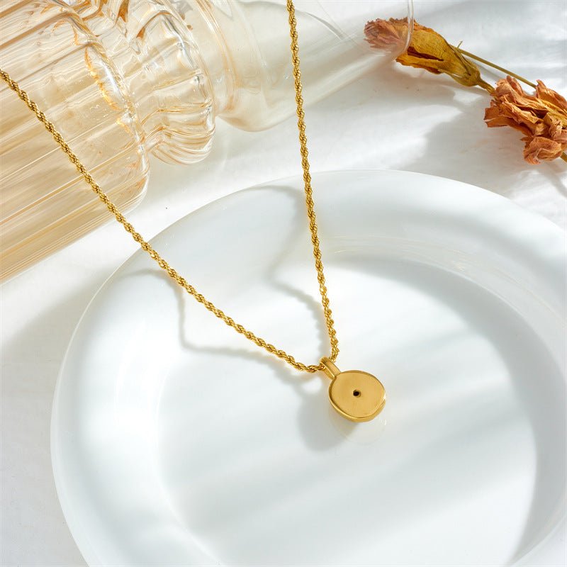 Black And White Gemstone Premium Temperamental Cold Style Metal Vintage Hemp Flowers Chain Necklace by LUXE AHMAR – Available at LUXE AHMAR