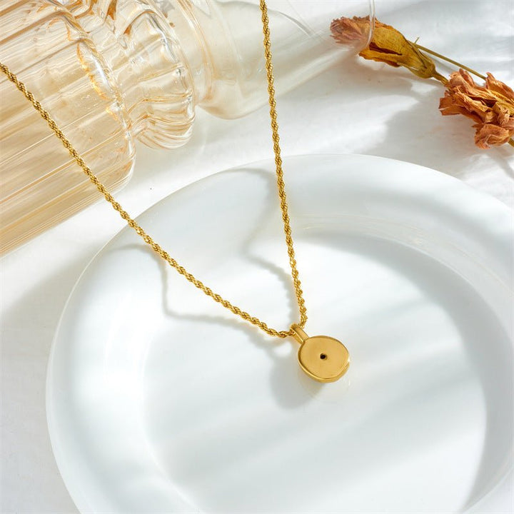 Black And White Gemstone Premium Temperamental Cold Style Metal Vintage Hemp Flowers Chain Necklace by LUXE AHMAR – Available at LUXE AHMAR