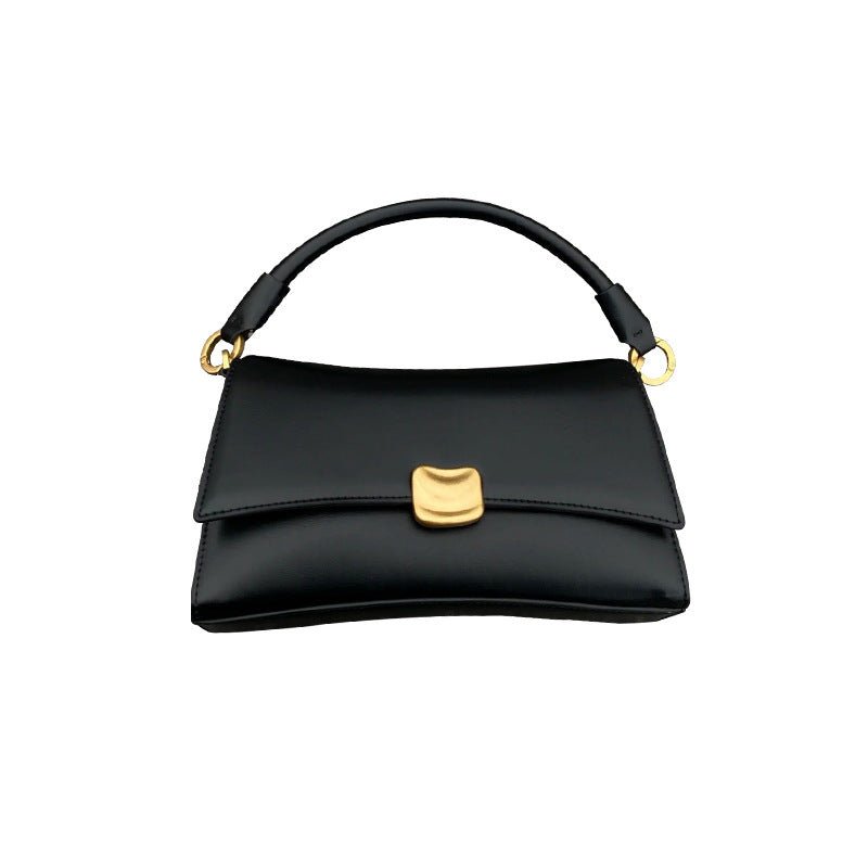 Black Underarm Baguette Bag Portable Crossbody Bag by LUXE AHMAR – Available at LUXE AHMAR