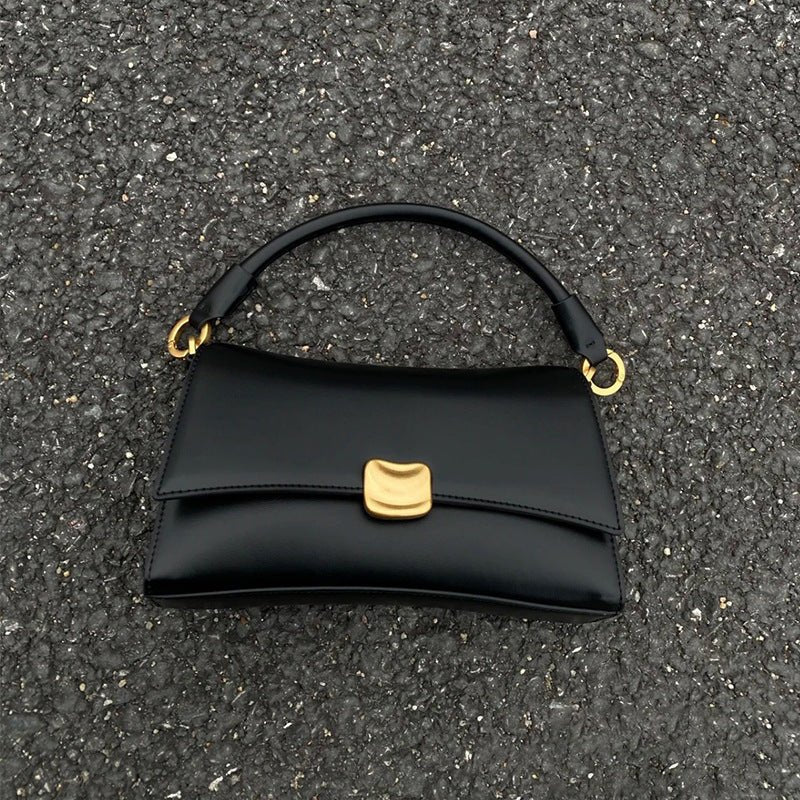 Black Underarm Baguette Bag Portable Crossbody Bag by LUXE AHMAR – Available at LUXE AHMAR