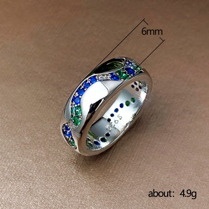 Blue - green Zircon Couple Ring by LUXE AHMAR – Available at LUXE AHMAR