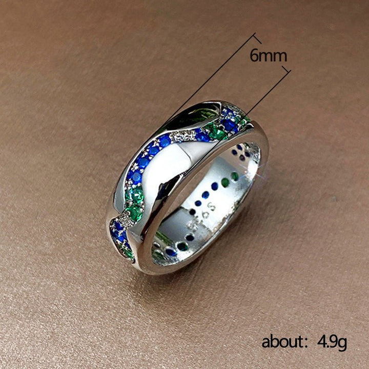 Blue - green Zircon Couple Ring by LUXE AHMAR – Available at LUXE AHMAR