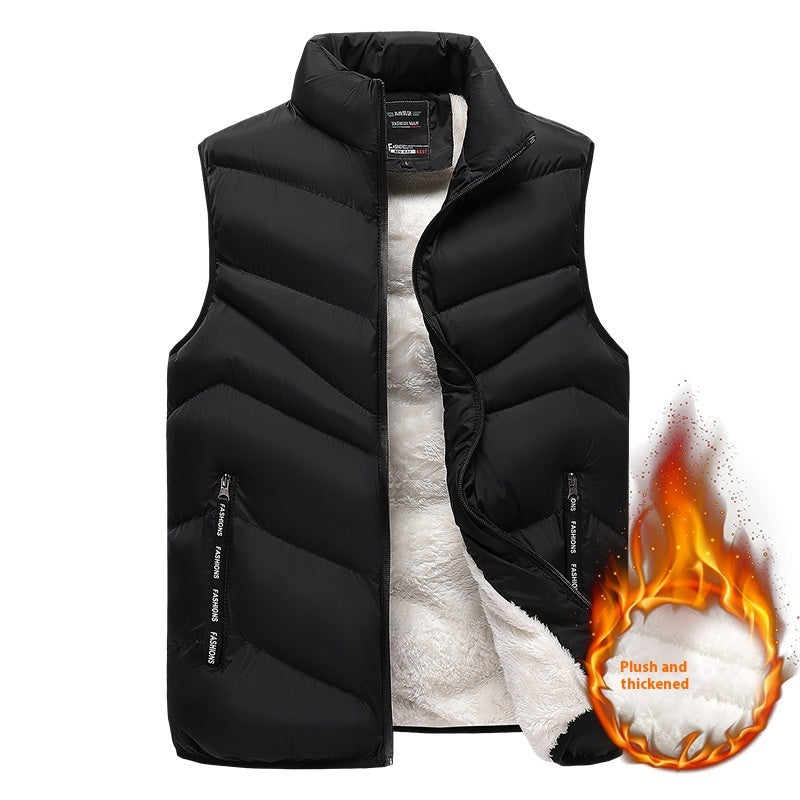 Men's Autumn And Winter Warm Outdoor Lamb Wool Vest