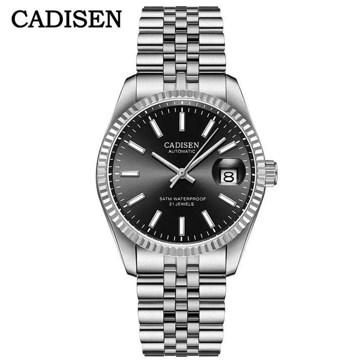 CADISEN C8053 Men's Automatic Mechanical Watch – Luxury Stainless Steel Business Timepiece with Sapphire Crystal & 5Bar Waterproof Design by Luxe Ahmar – Available at LUXE AHMAR