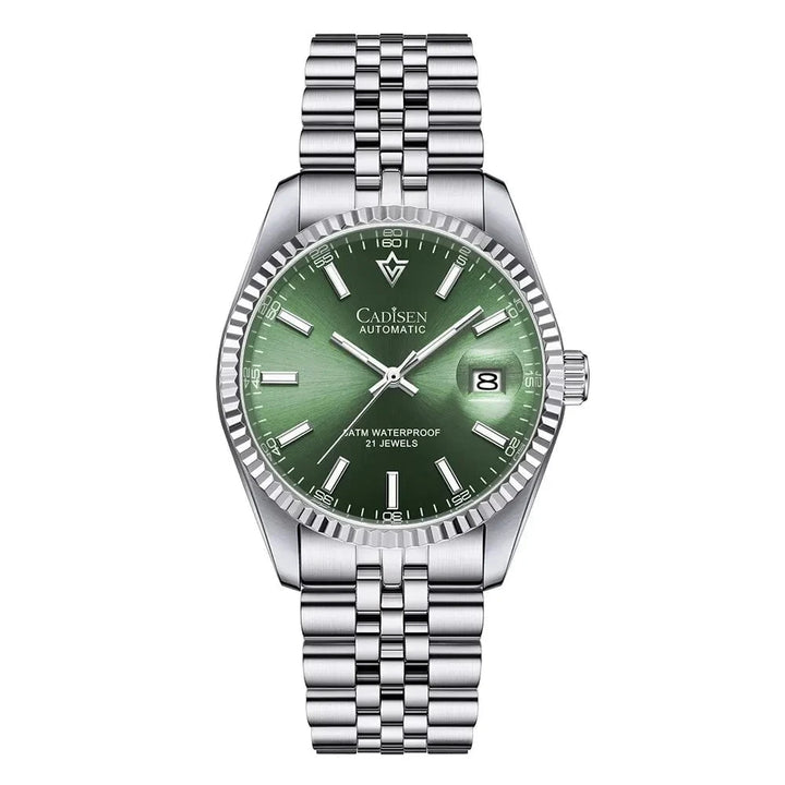 CADISEN C8053 Men's Automatic Mechanical Watch – Luxury Stainless Steel Business Timepiece with Sapphire Crystal & 5Bar Waterproof Design by Luxe Ahmar – Available at LUXE AHMAR