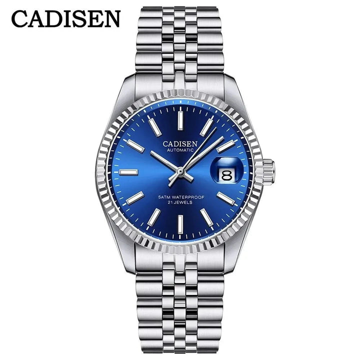 CADISEN C8053 Men's Automatic Mechanical Watch – Luxury Stainless Steel Business Timepiece with Sapphire Crystal & 5Bar Waterproof Design by Luxe Ahmar – Available at LUXE AHMAR