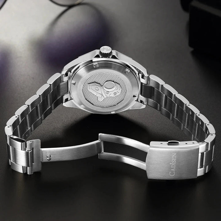 CADISEN C8218M NH35 Men's Automatic Sports Watch – 200M Waterproof Diver Wristwatch with Stainless Steel Case & Sapphire Crystal by Luxe Ahmar – Available at LUXE AHMAR