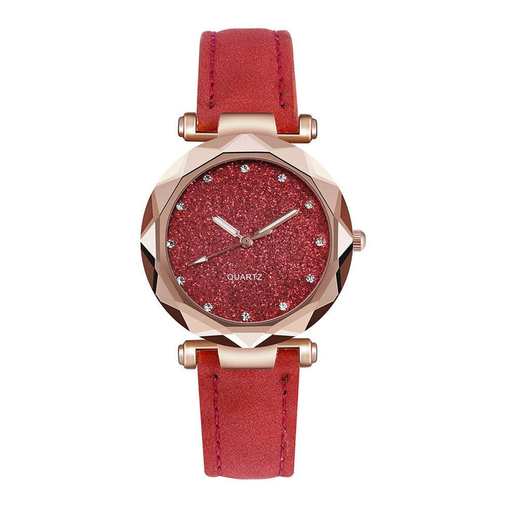 Casual Women Romantic Starry Sky Wrist Watch Leather Rhinestone Designer Ladies Clock by LUXE AHMAR – Available at LUXE AHMAR