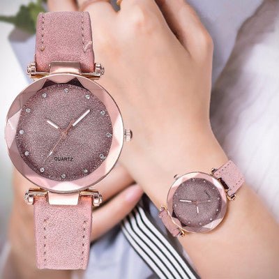 Casual Women Romantic Starry Sky Wrist Watch Leather Rhinestone Designer Ladies Clock by LUXE AHMAR – Available at LUXE AHMAR
