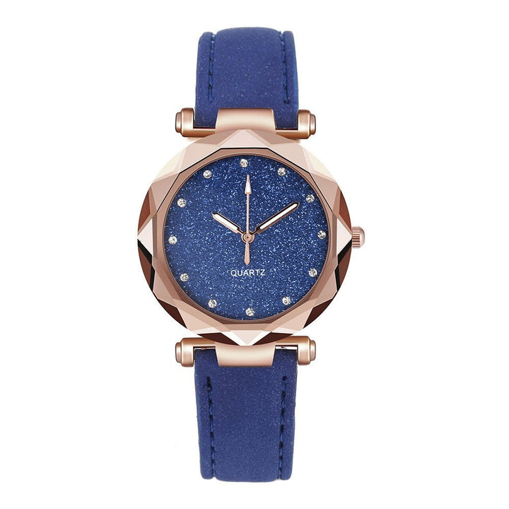 Casual Women Romantic Starry Sky Wrist Watch Leather Rhinestone Designer Ladies Clock by LUXE AHMAR – Available at LUXE AHMAR