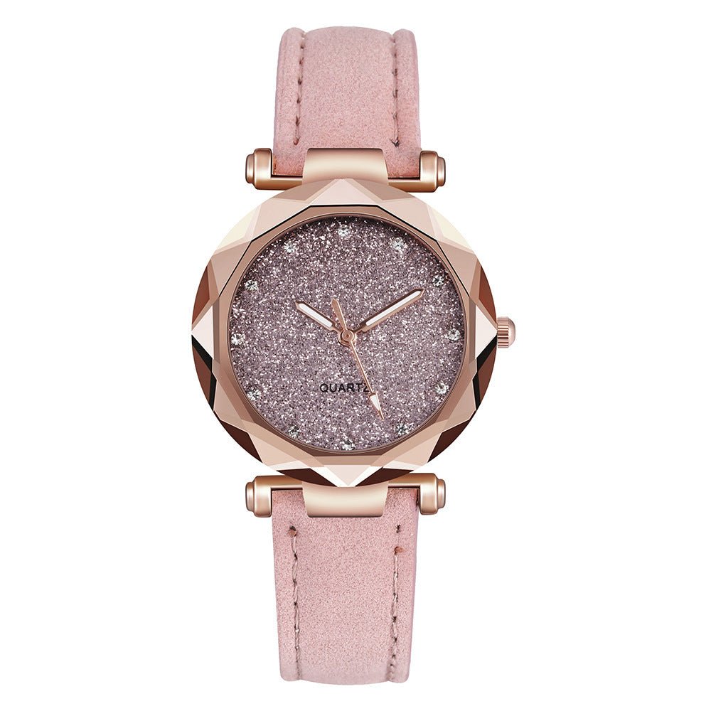 Casual Women Romantic Starry Sky Wrist Watch Leather Rhinestone Designer Ladies Clock by LUXE AHMAR – Available at LUXE AHMAR