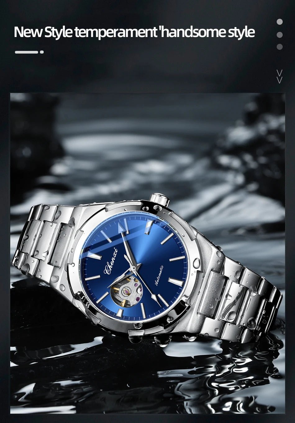 CHENXI 8856 Men's Automatic Movement Mechanical Watch – Hollow Skeleton Design, Waterproof, Business Style Relógios Masculino by Luxe Ahmar – Available at LUXE AHMAR