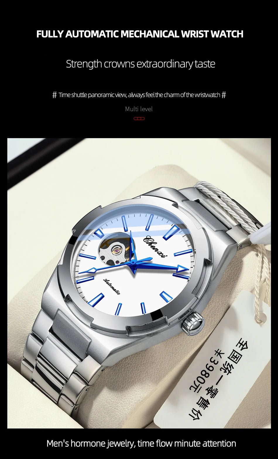 CHENXI 8856 Men's Automatic Movement Mechanical Watch – Hollow Skeleton Design, Waterproof, Business Style Relógios Masculino by Luxe Ahmar – Available at LUXE AHMAR