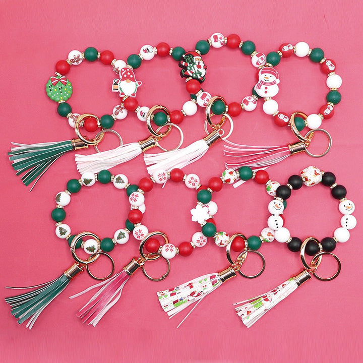 Christmas Silicone Beads Key Pendants Bracelet by LUXE AHMAR – Available at LUXE AHMAR
