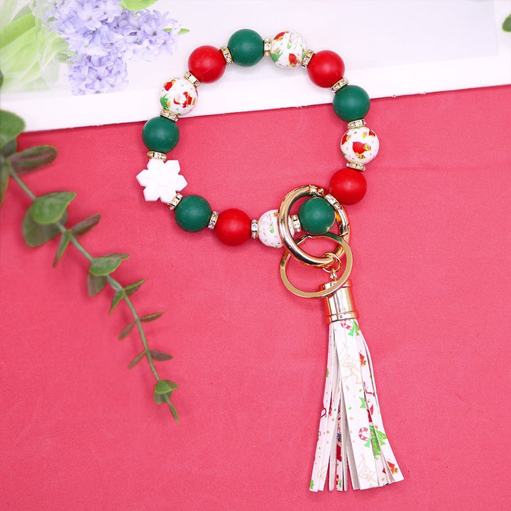 Christmas Silicone Beads Key Pendants Bracelet by LUXE AHMAR – Available at LUXE AHMAR
