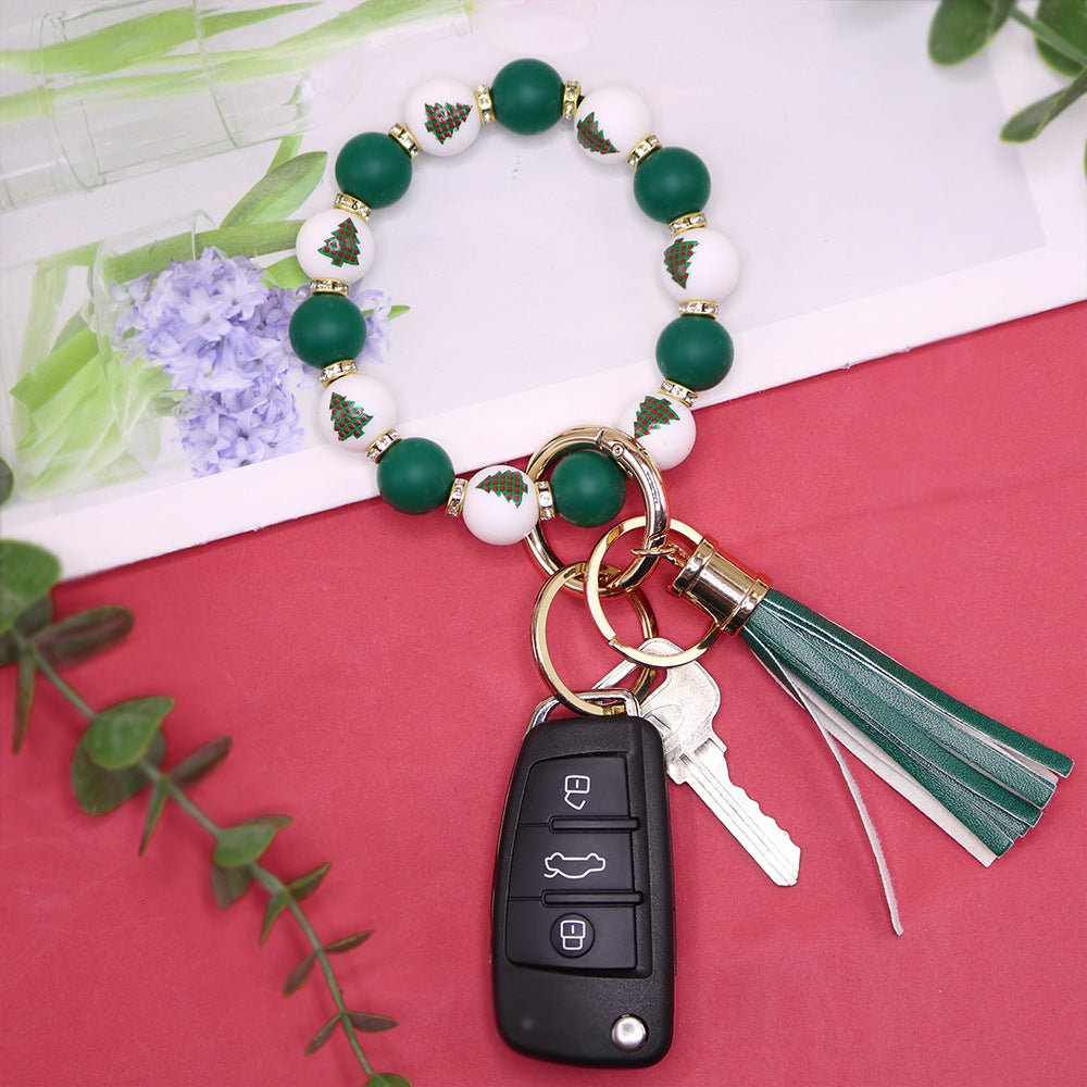 Christmas Silicone Beads Key Pendants Bracelet by LUXE AHMAR – Available at LUXE AHMAR
