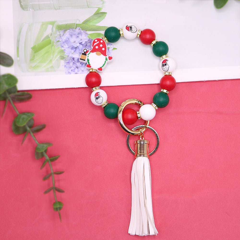 Christmas Silicone Beads Key Pendants Bracelet by LUXE AHMAR – Available at LUXE AHMAR