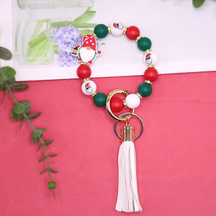 Christmas Silicone Beads Key Pendants Bracelet by LUXE AHMAR – Available at LUXE AHMAR