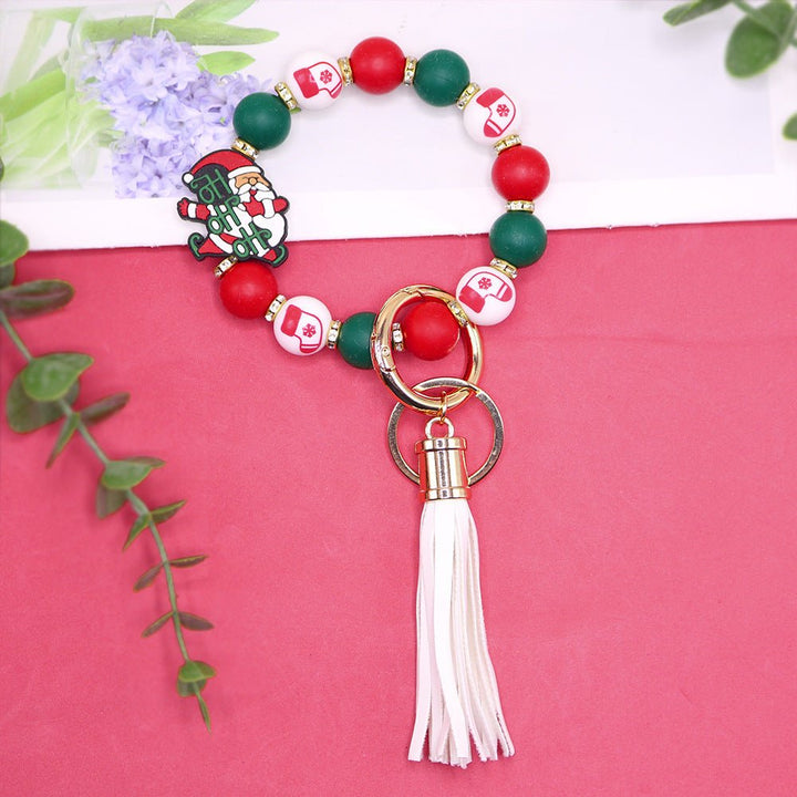 Christmas Silicone Beads Key Pendants Bracelet by LUXE AHMAR – Available at LUXE AHMAR