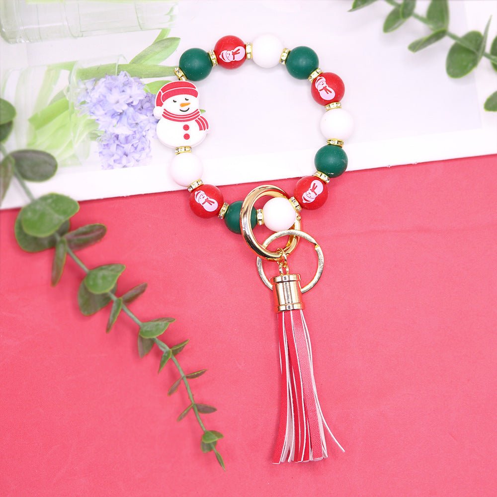 Christmas Silicone Beads Key Pendants Bracelet by LUXE AHMAR – Available at LUXE AHMAR