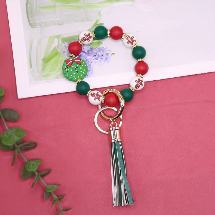 Christmas Silicone Beads Key Pendants Bracelet by LUXE AHMAR – Available at LUXE AHMAR