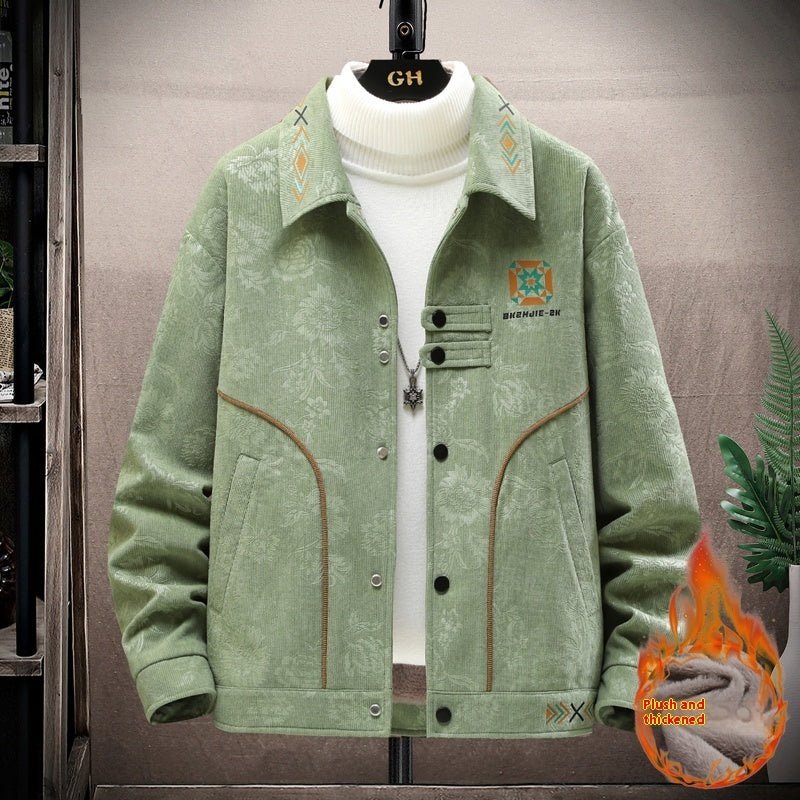 Corduroy Coat Men's Autumn And Winter Fleece - lined by LUXE AHMAR – Available at LUXE AHMAR