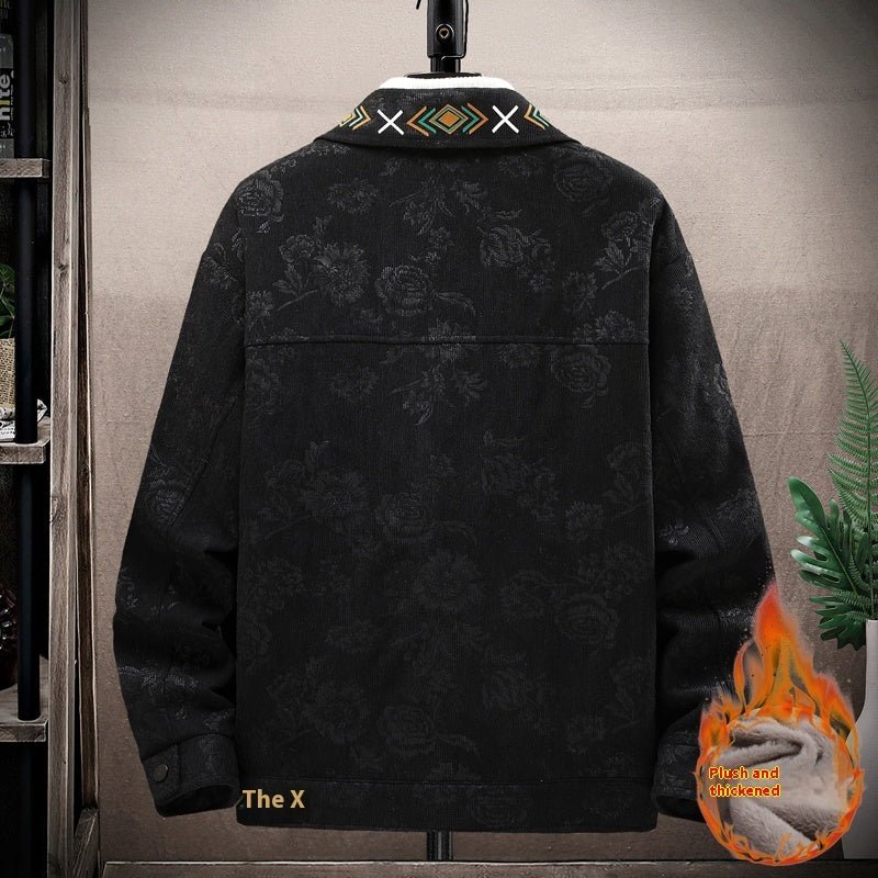 Corduroy Coat Men's Autumn And Winter Fleece - lined by LUXE AHMAR – Available at LUXE AHMAR