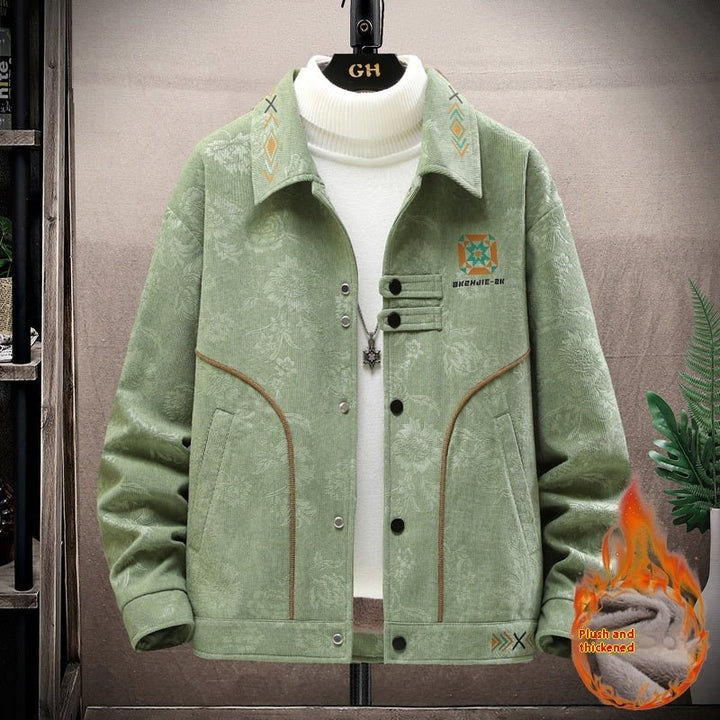 Corduroy Coat Men's Autumn And Winter Fleece - lined by LUXE AHMAR – Available at LUXE AHMAR