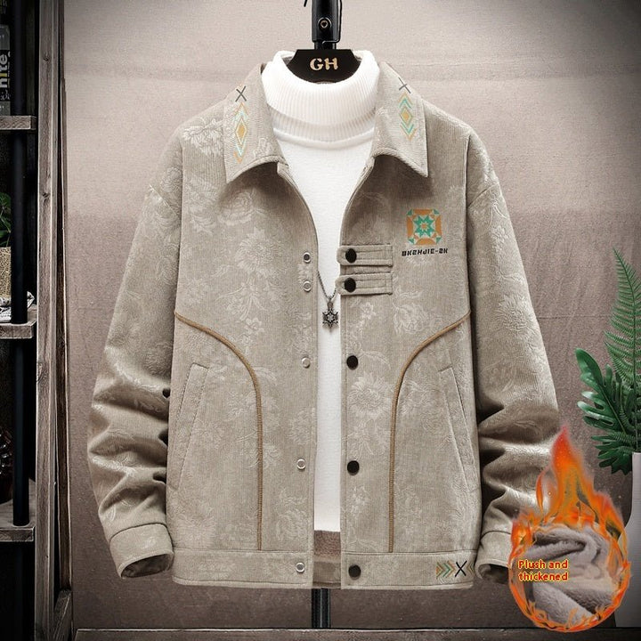 Corduroy Coat Men's Autumn And Winter Fleece - lined by LUXE AHMAR – Available at LUXE AHMAR