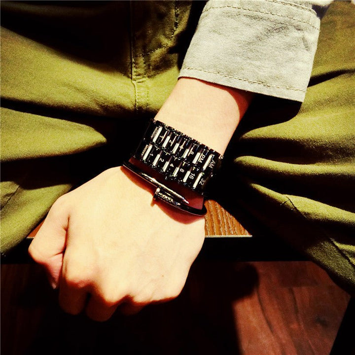 Creative LED Light Men Women Digital Wristwatches Style Male Female Electronic Clock Fashion Casual Couple Bracelet Watch by LUXE AHMAR – Available at LUXE AHMAR