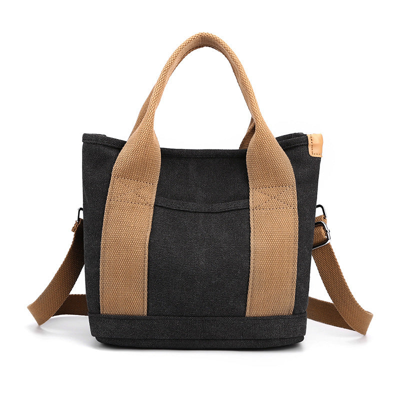 Korean Style Large Capacity Canvas Bag - Trendy All-Match Commuter Bag