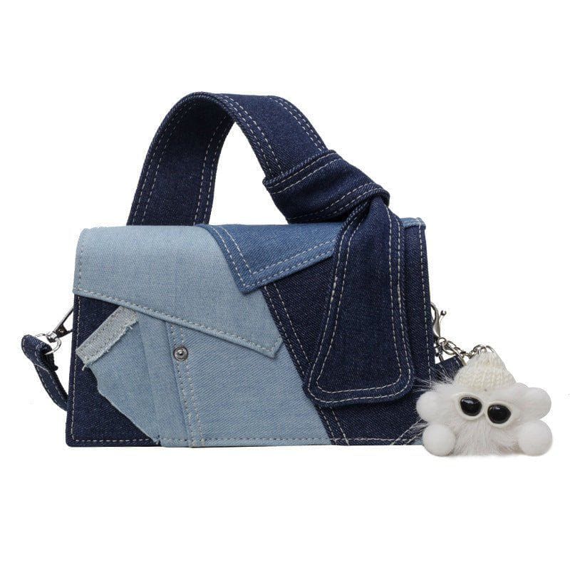 Denim Small Handbag – Western Style, Oxford Cloth, Urban Simplicity by LUXE AHMAR – Available at LUXE AHMAR