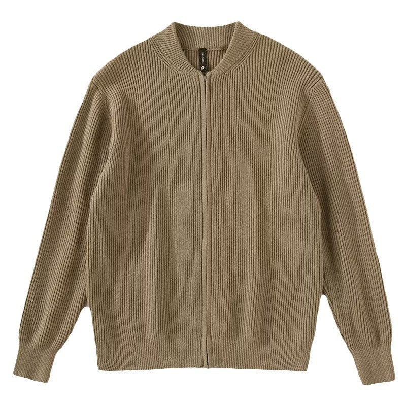 Double Zipper Cardigan Sweater Men's Knitwear Coat by LUXE AHMAR – Available at LUXE AHMAR