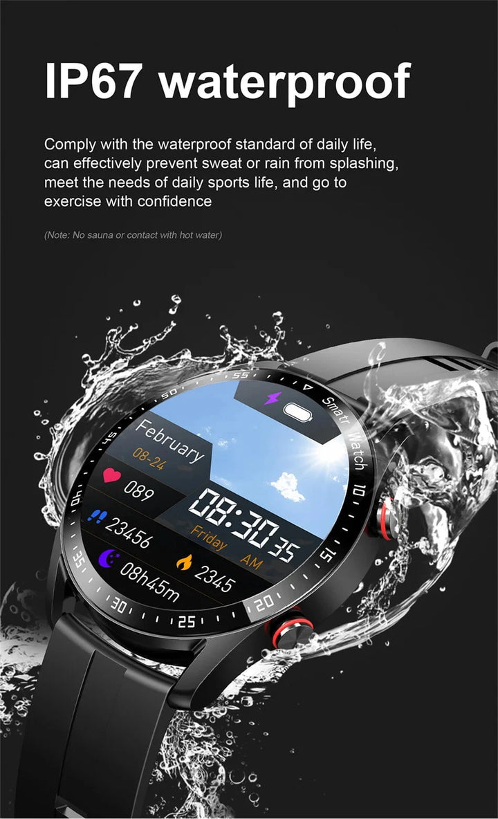 ECG+PPG Smartwatch with Bluetooth Call - Fitness & Health Tracker - Waterproof Sports Smartwatch for Men by Luxe Ahmar – Available at LUXE AHMAR