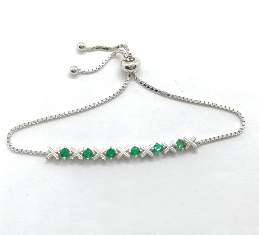 Elegant Egg - shaped S925 Silver Cultivation Emerald Bracelet by LUXE AHMAR – Available at LUXE AHMAR