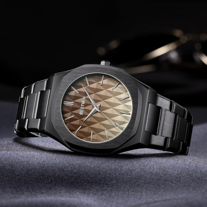 Embossed Dial Fashion Men's Watch by LUXE AHMAR – Available at LUXE AHMAR
