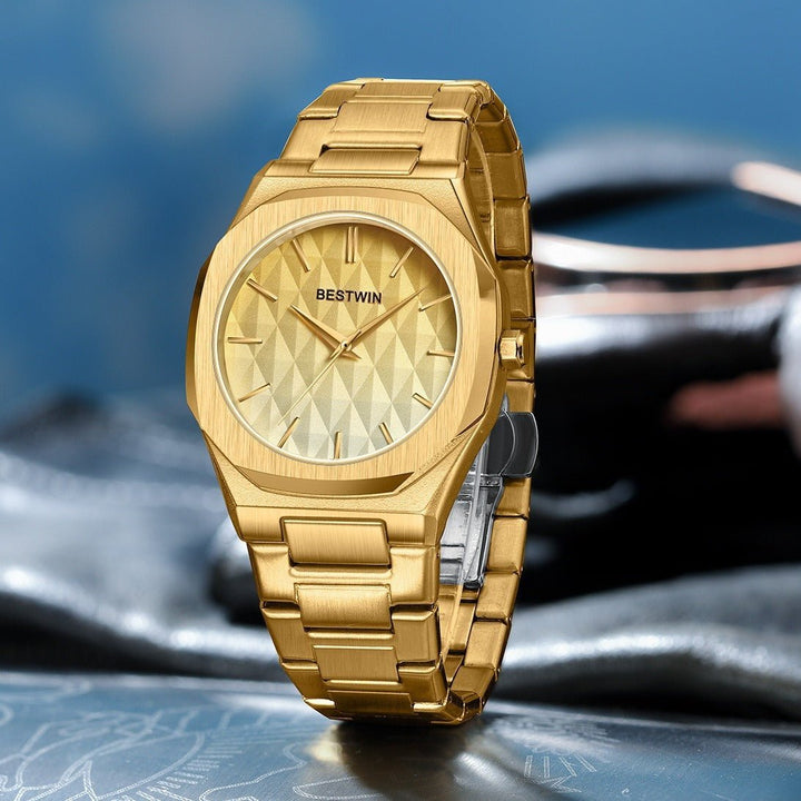 Embossed Dial Fashion Men's Watch by LUXE AHMAR – Available at LUXE AHMAR