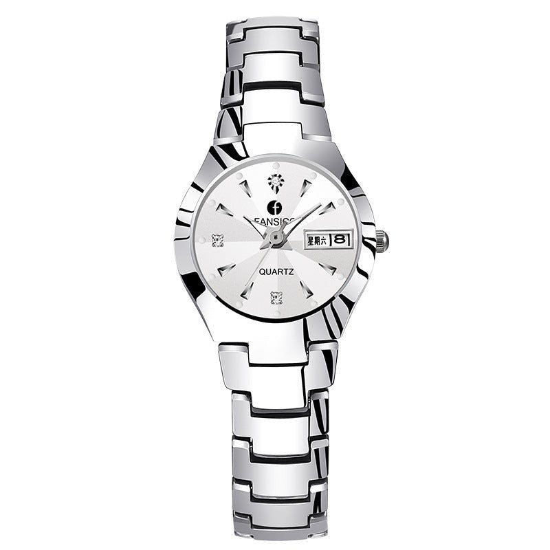 Fansico Fan Poem New Tungsten Mens Watch Dual Calendar Table 1192 Non Mechanical Watches by LUXE AHMAR – Available at LUXE AHMAR