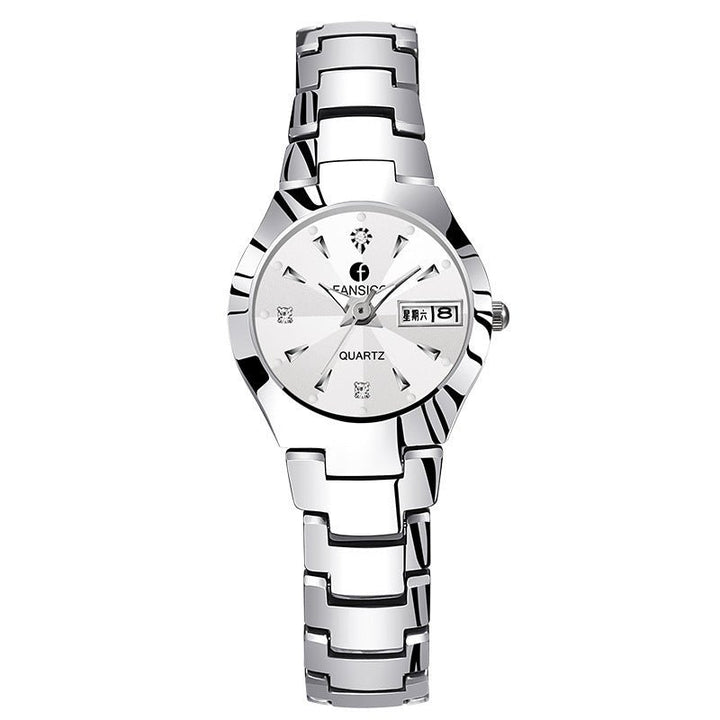 Fansico Fan Poem New Tungsten Mens Watch Dual Calendar Table 1192 Non Mechanical Watches by LUXE AHMAR – Available at LUXE AHMAR