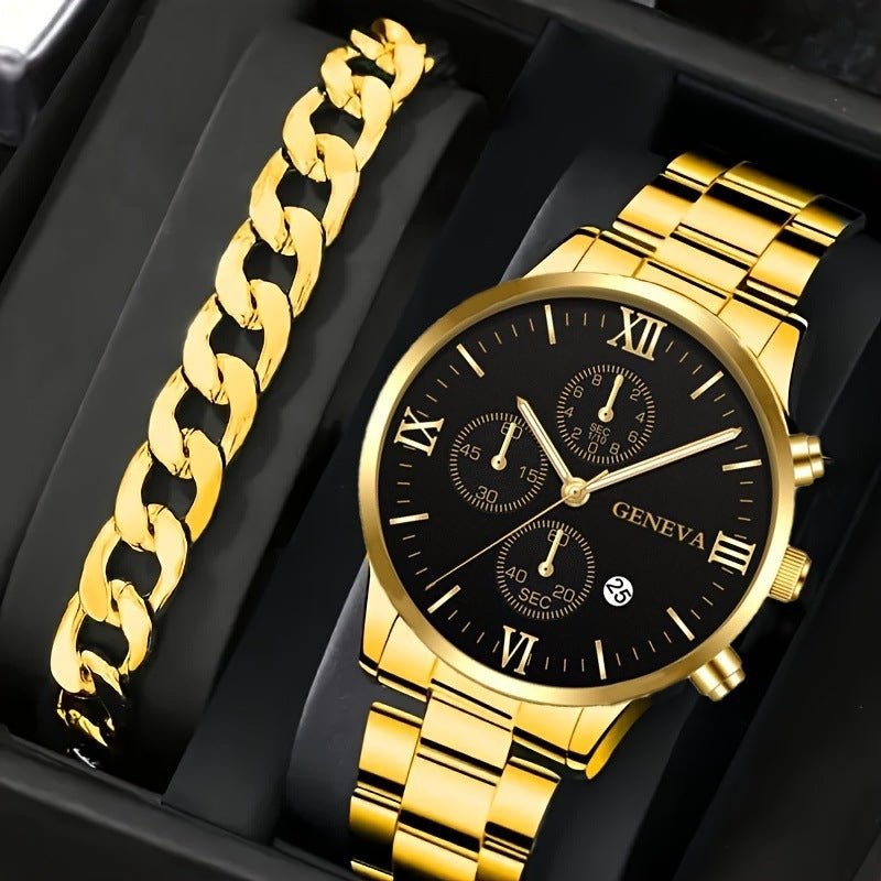 Fashion Business Geneva Calendar Watch by Luxe Ahmar – Available at LUXE AHMAR