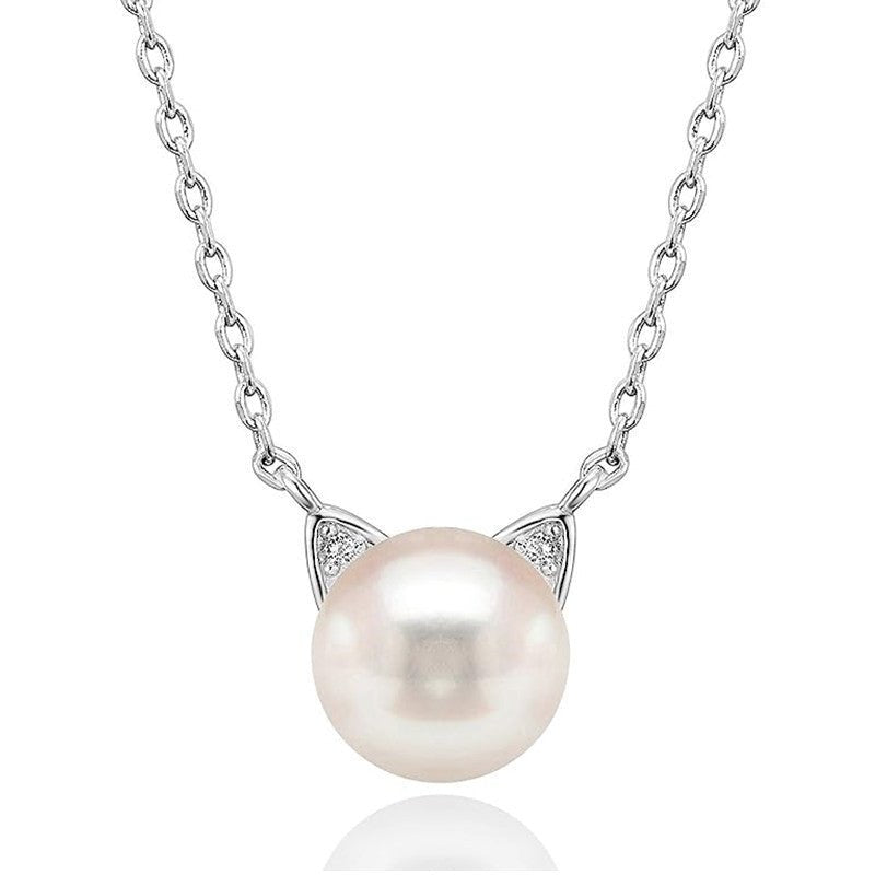 Fashion Cat Ear Pearl Necklace by LUXE AHMAR – Available at LUXE AHMAR