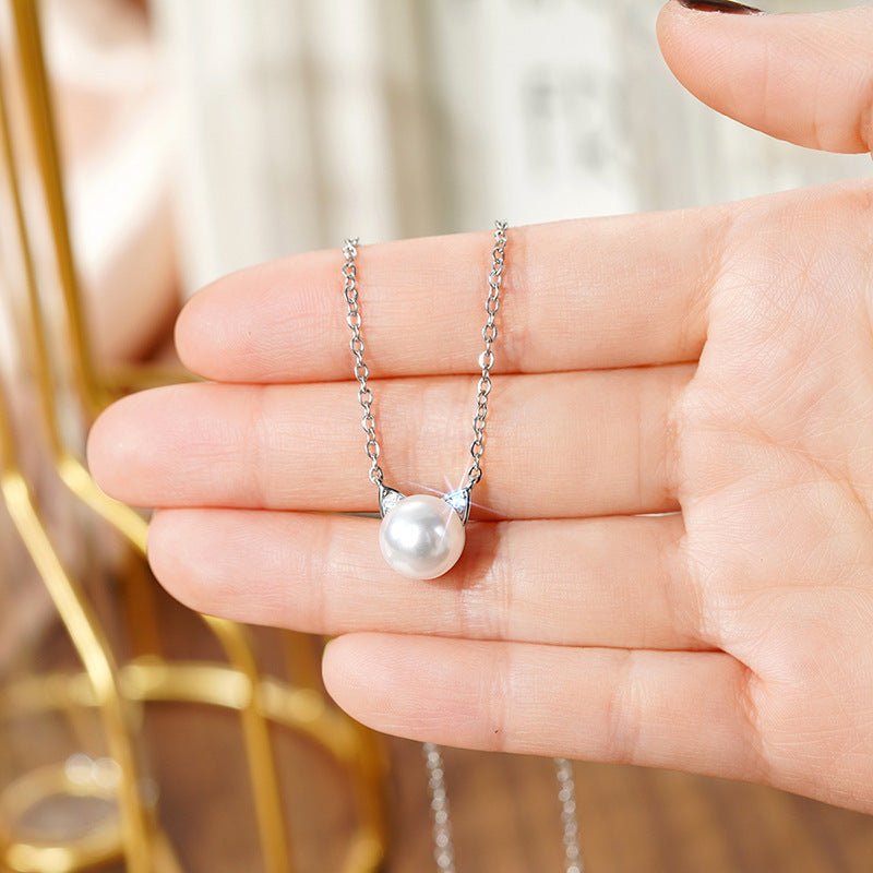 Fashion Cat Ear Pearl Necklace by LUXE AHMAR – Available at LUXE AHMAR