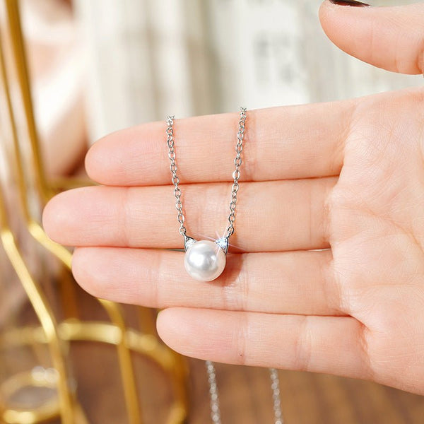 Fashion Cat Ear Pearl Necklace by LUXE AHMAR – Available at LUXE AHMAR