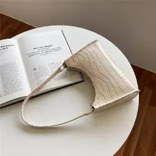 Fashion Exquisite Retro Crocodile Pattern Leather Tote – Women’s Casual Shoulder Bag with Chain Handle by Luxe Ahmar – Available at LUXE AHMAR