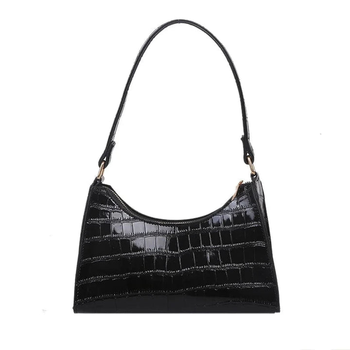 Fashion Exquisite Retro Crocodile Pattern Leather Tote – Women’s Casual Shoulder Bag with Chain Handle by Luxe Ahmar – Available at LUXE AHMAR