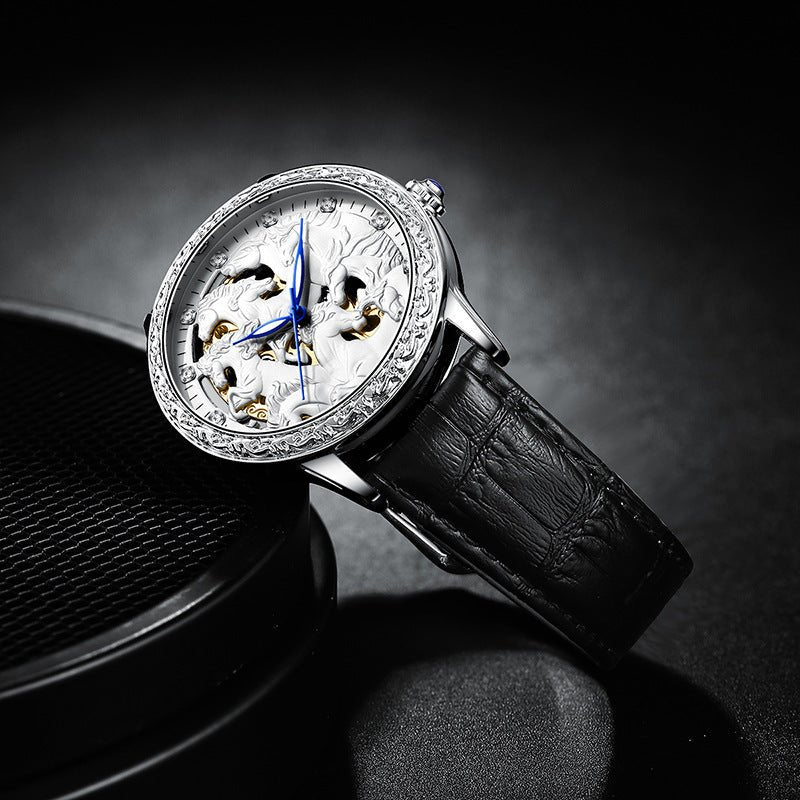 Fashion Hollowed - out Automatic Mechanical Waterproof Watch by LUXE AHMAR – Available at LUXE AHMAR