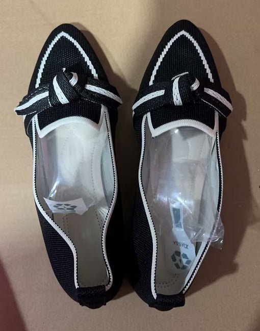 Fashion Pointed Toe Bow Flat Shoes For Women Lying Woven Slip - on Breathable Shoes Summer by LUXE AHMAR – Available at LUXE AHMAR